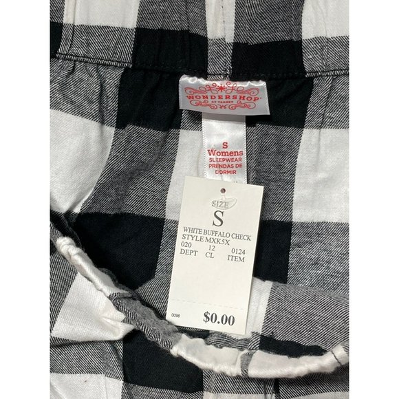 Wondershop Pajama 3pc Set Small Buffalo Check Shorts Red Sweatshirt Matching Bag - Picture 11 of 12